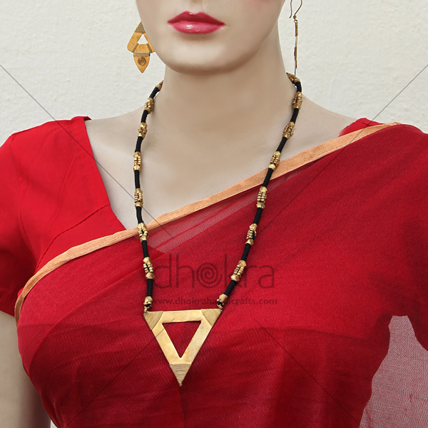 Dhokra Tri blooms Avanti Set | buy Dhokra jewellery online | Dhokra